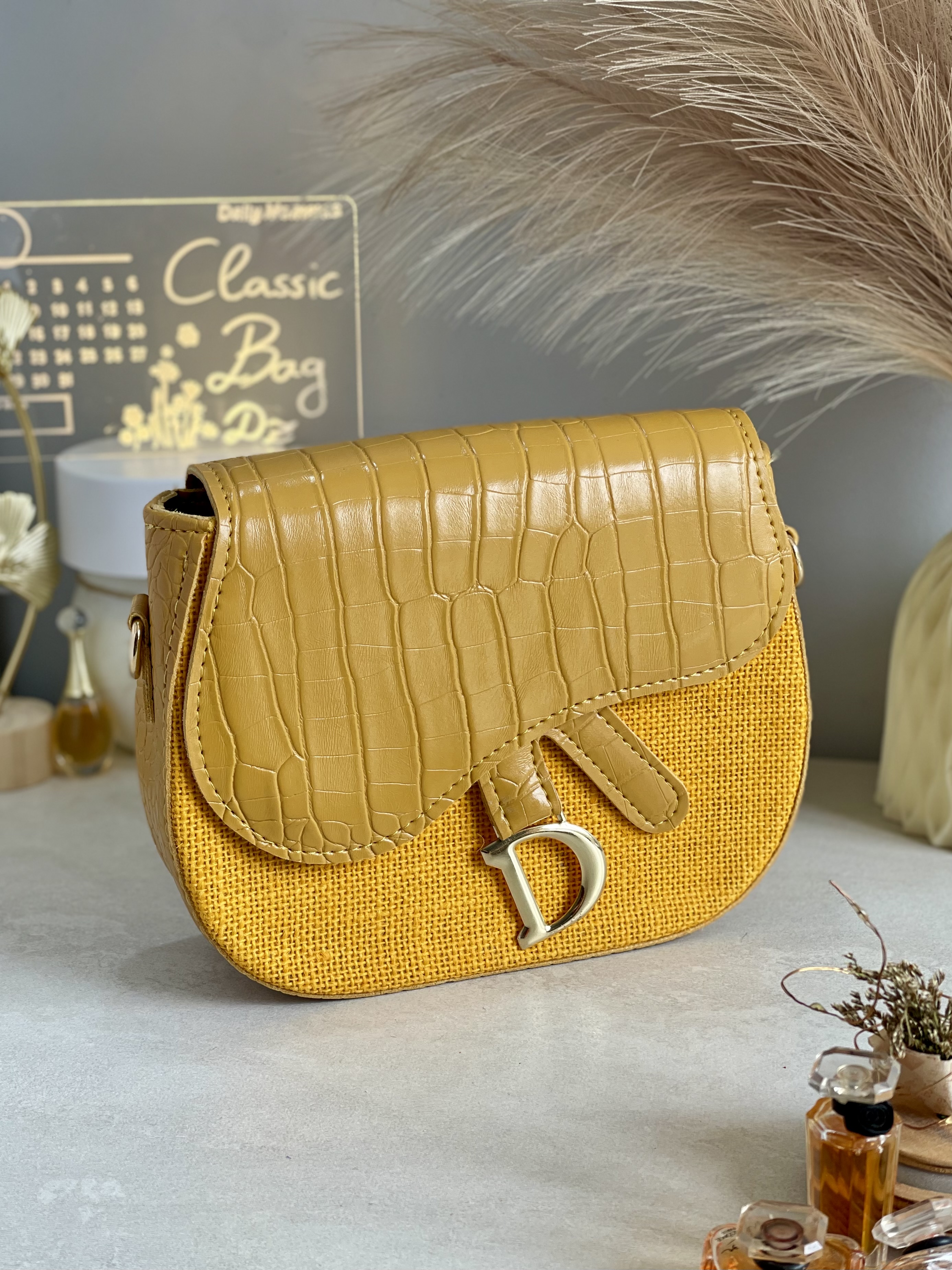 Sac en Paille motif D