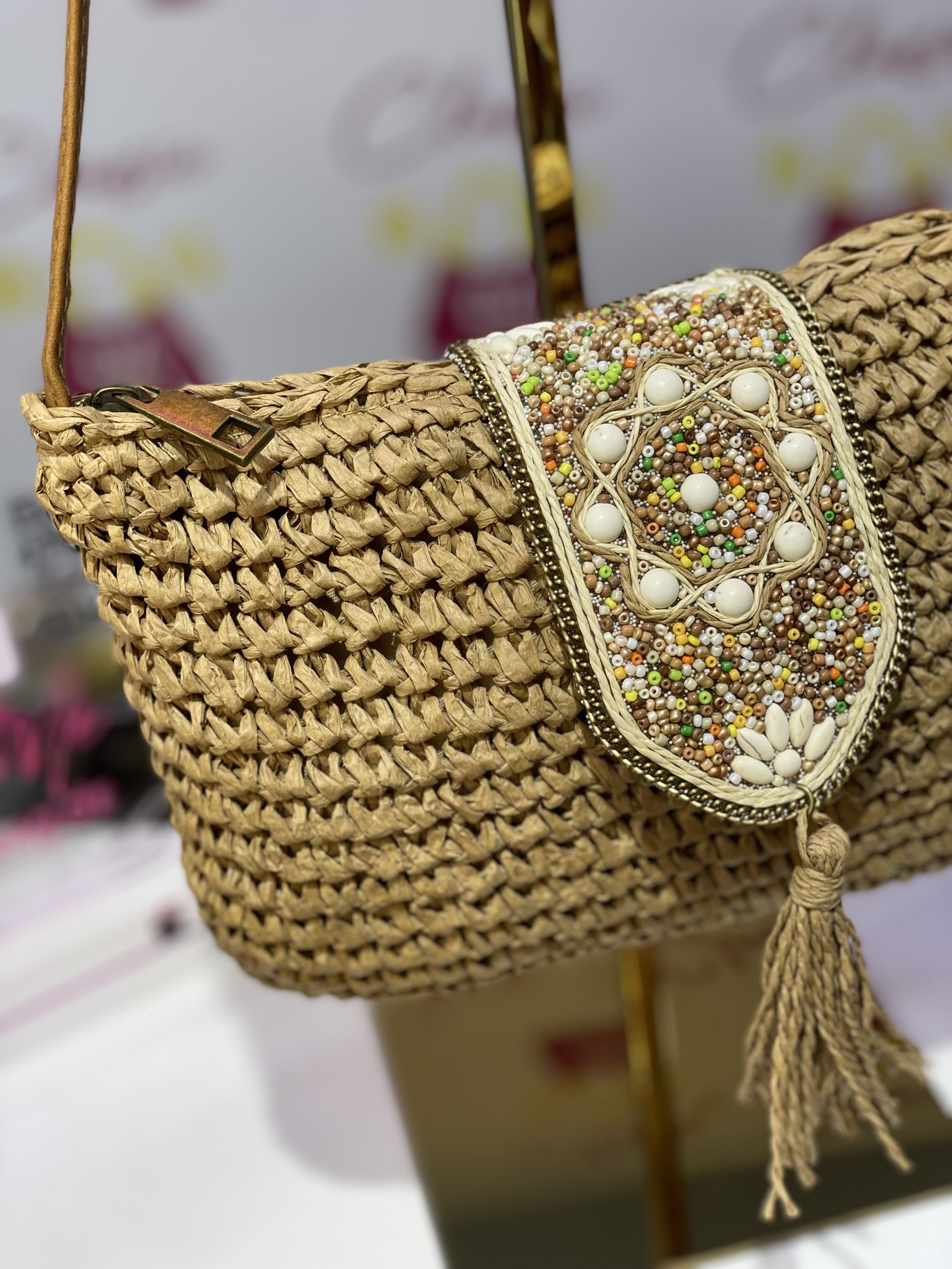 Sac en Paille Pailleté