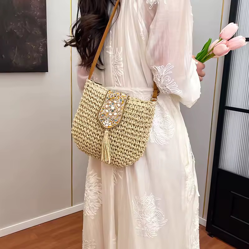 Sac en Paille Pailleté