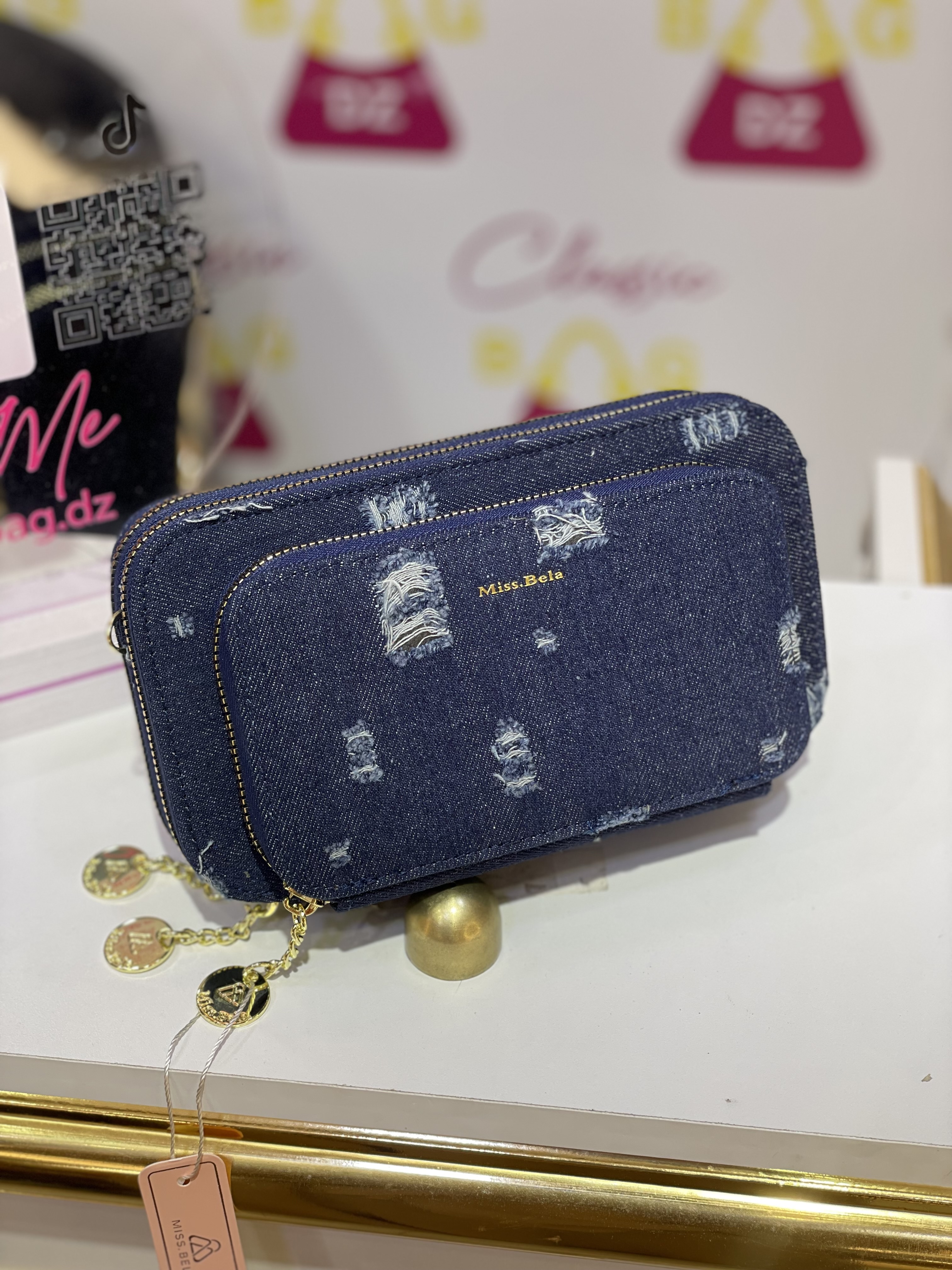 Petit Sac avec Portemonnaie en Jean