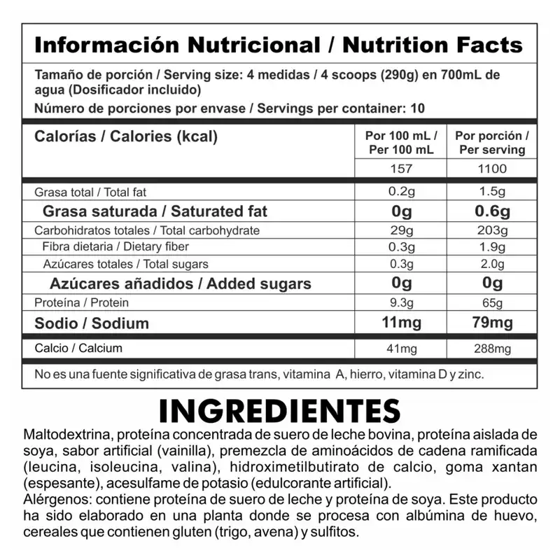Gainz 3 lb - Proteína de suero de leche Hipercalórica