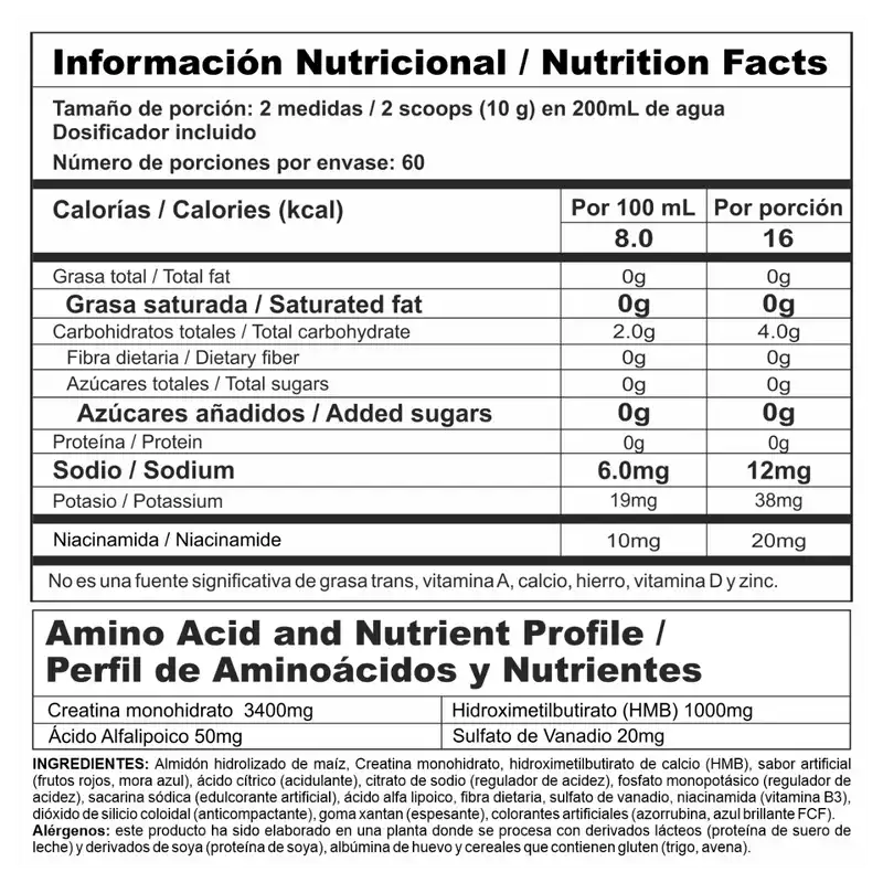 Crea Stack - Creatina Monohidratada con Hmb