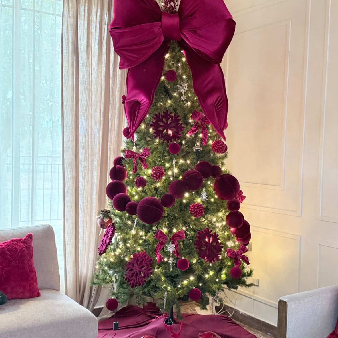 Guirnalda de esferas terciopelo