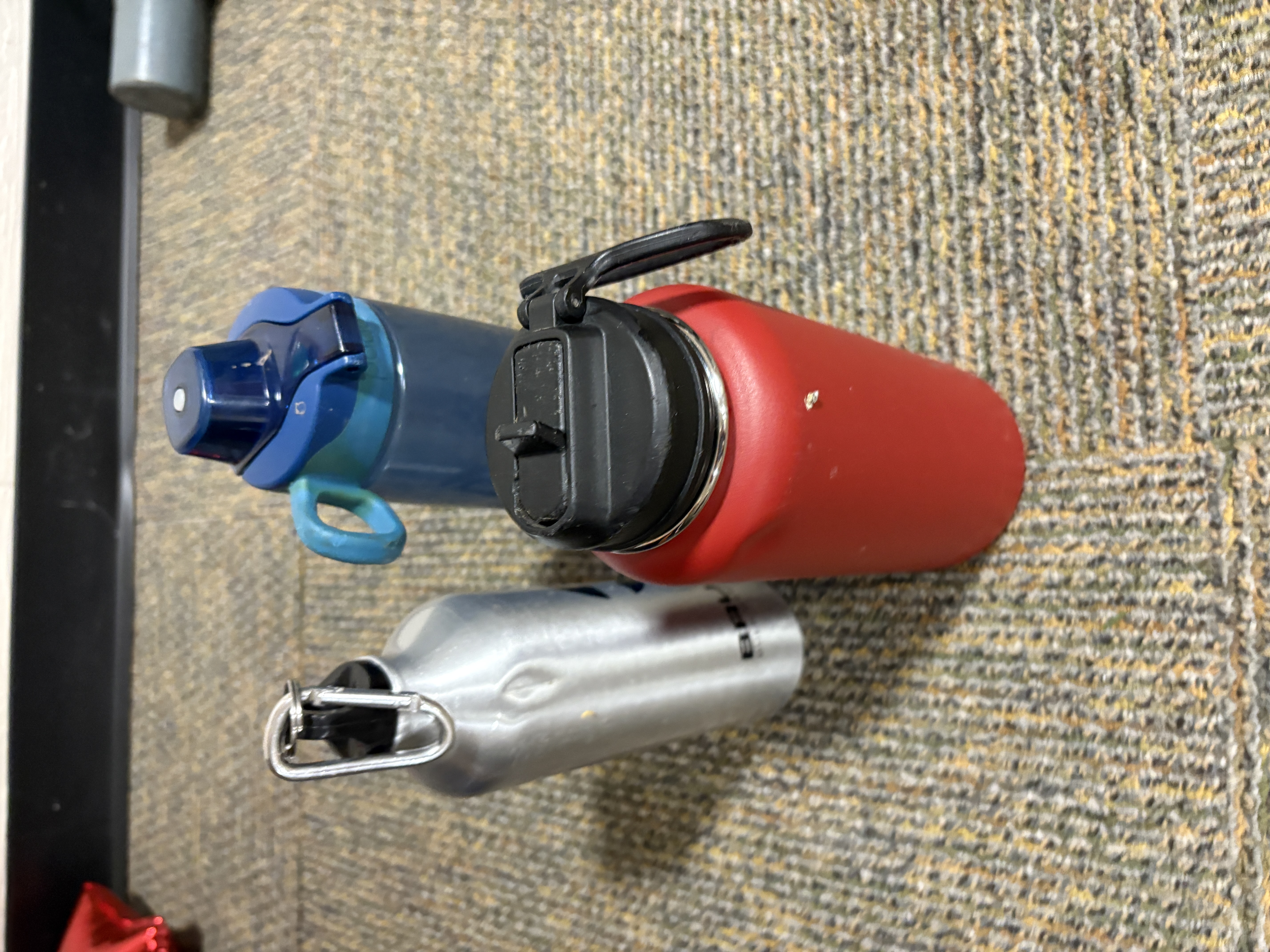 Various water bottles