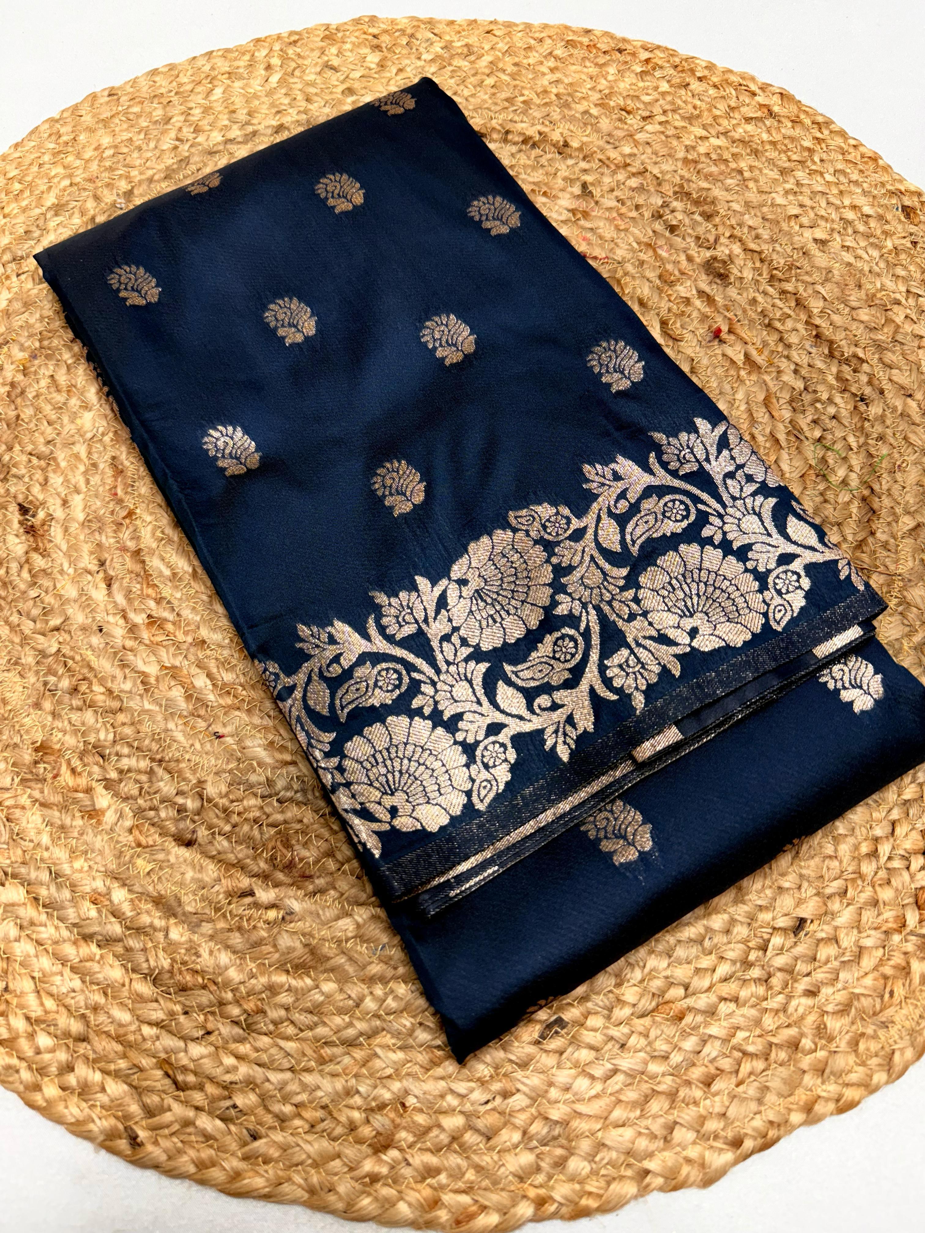 Flower Border Premium Soft Silk Paithani