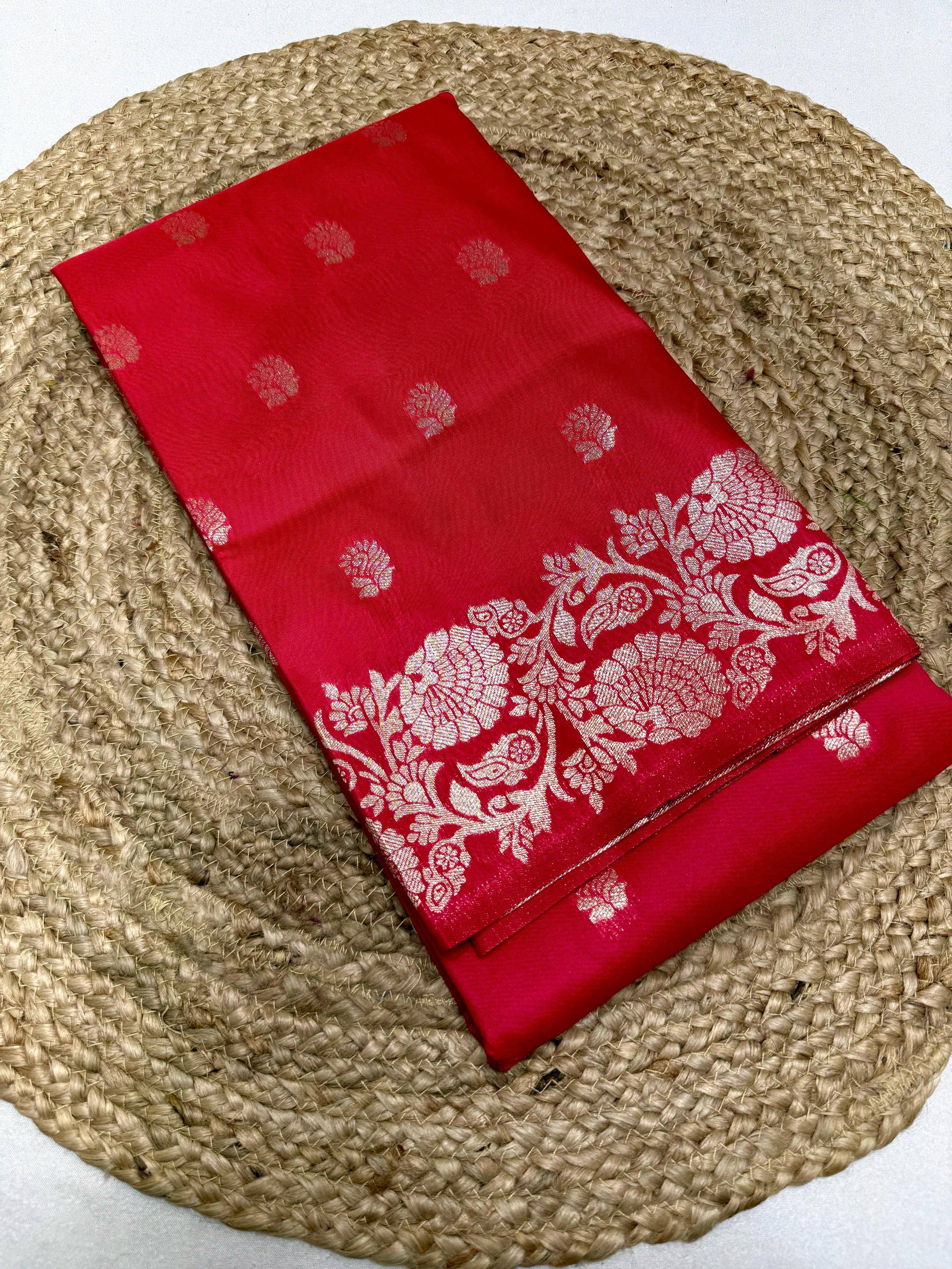 Flower Border Premium Soft Silk Paithani