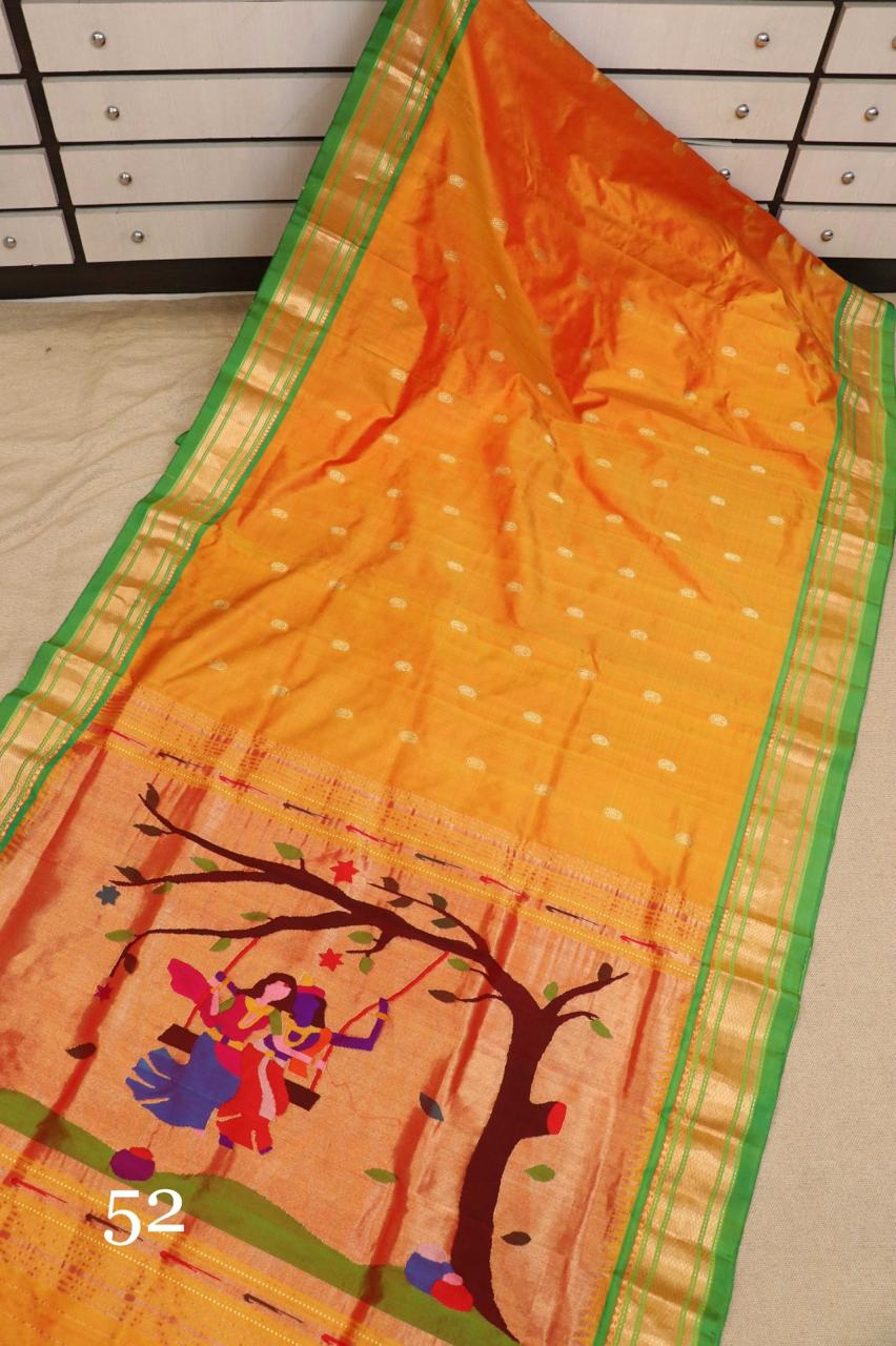 Pure Silk Radha Krishna Handloom Paithani 