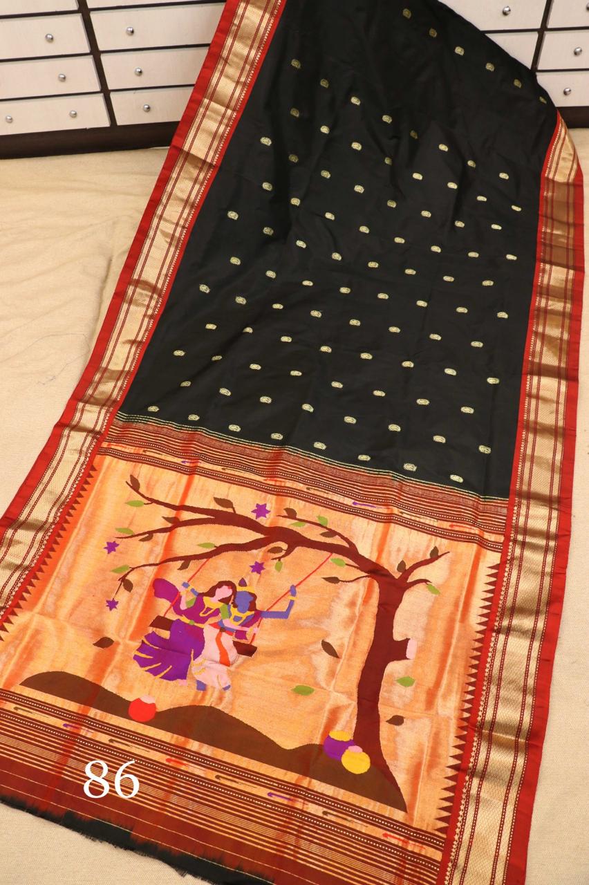 Pure Silk Radha Krishna Handloom Paithani
