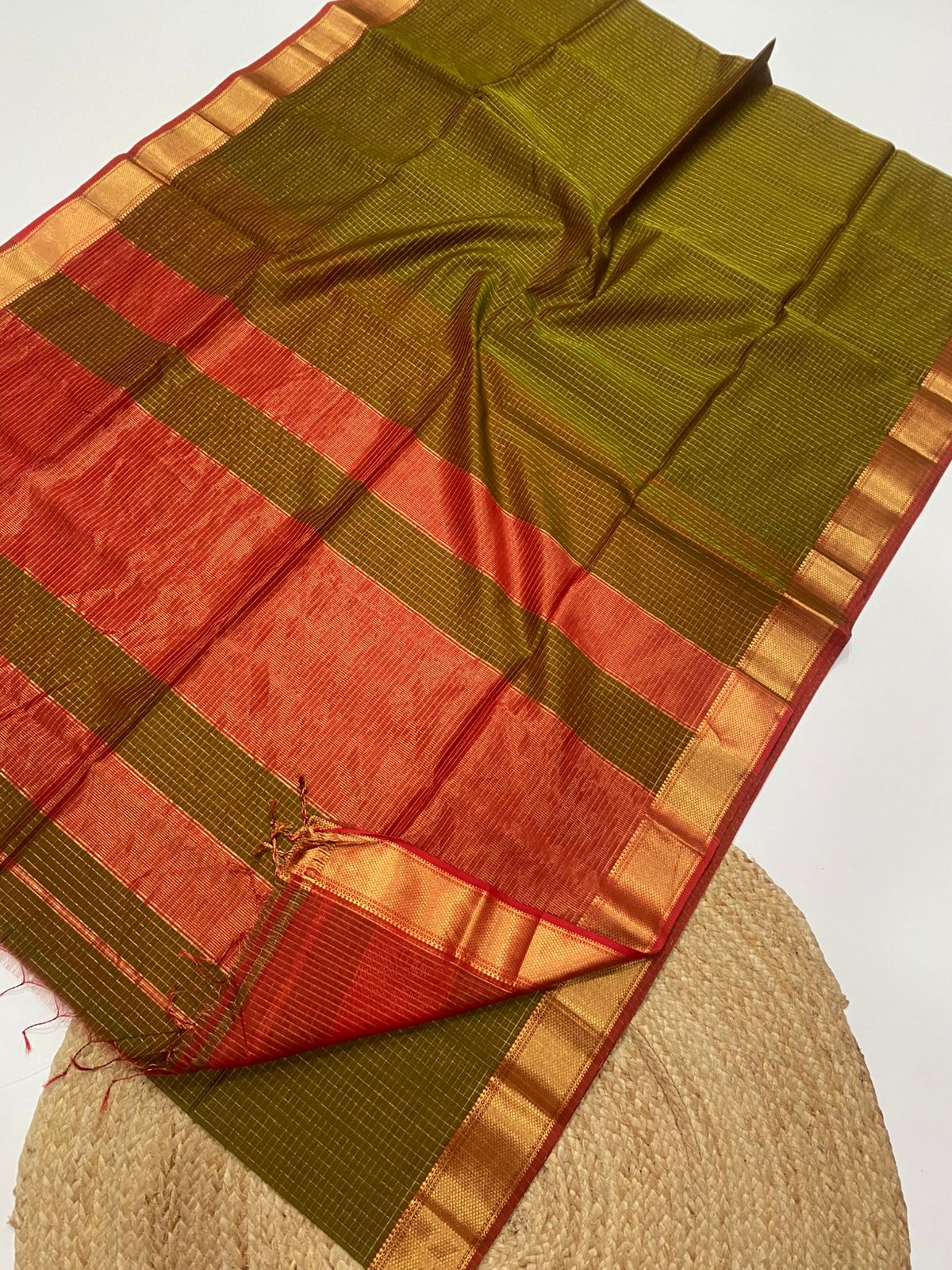 Pure Handloom Maheshwari Saree 