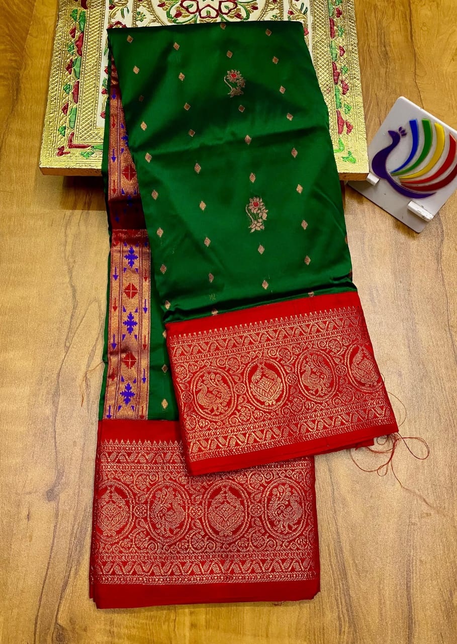 Nath Kadiyal Semi Silk Paithani