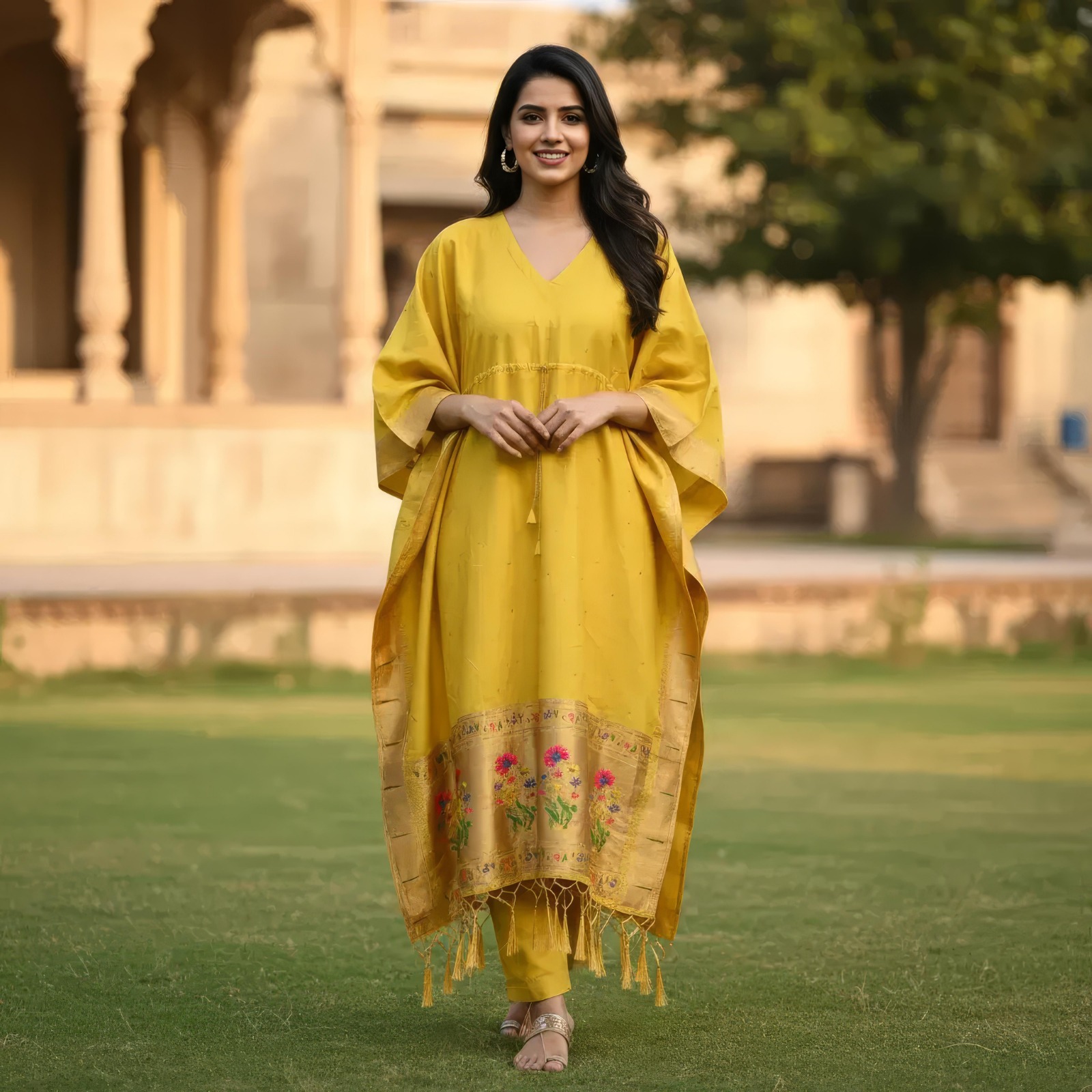 Paithani Kaftan Dress / Top