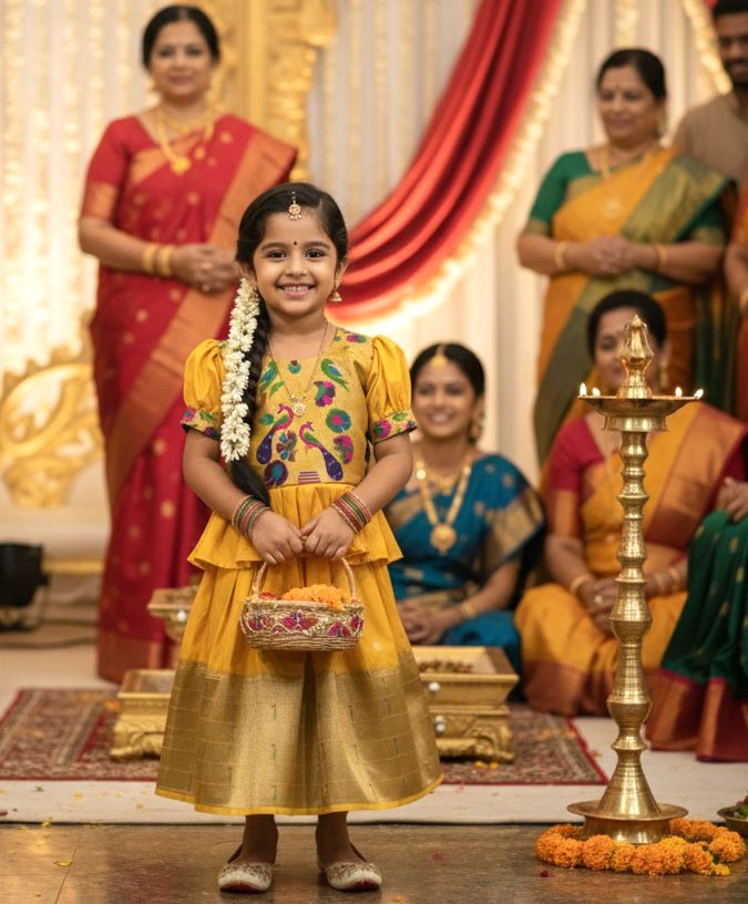 Kids Paithani Lehenga (Fully Stitched )