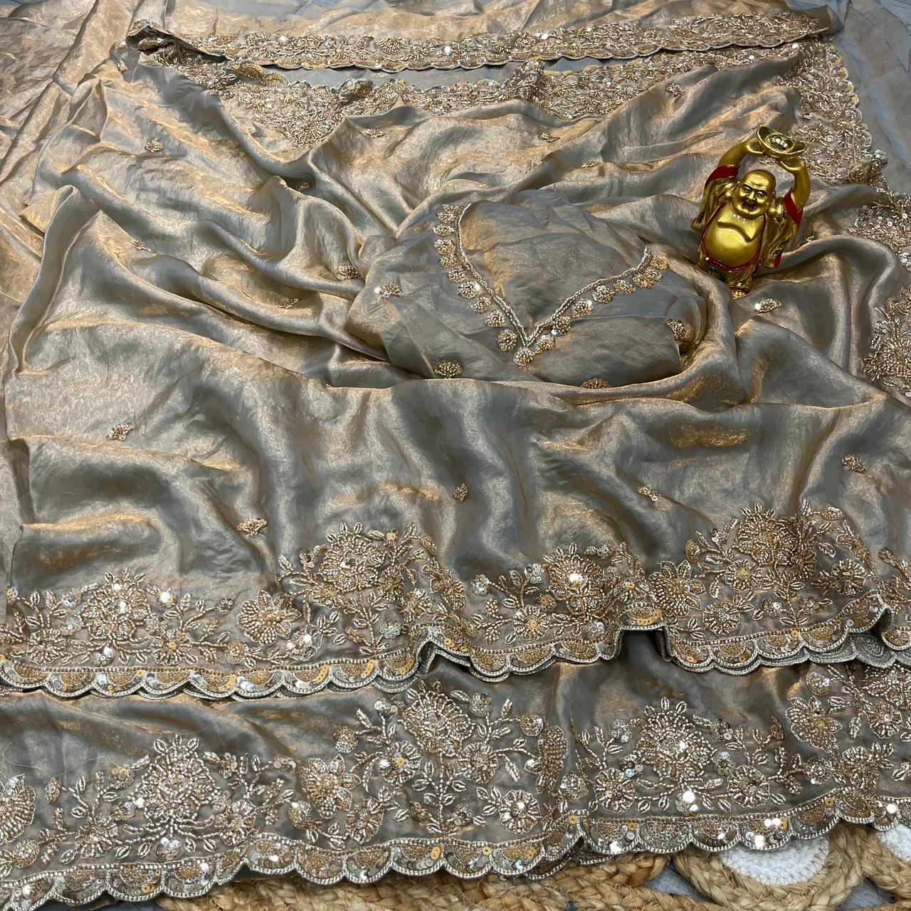 Original Beads handWork saree 