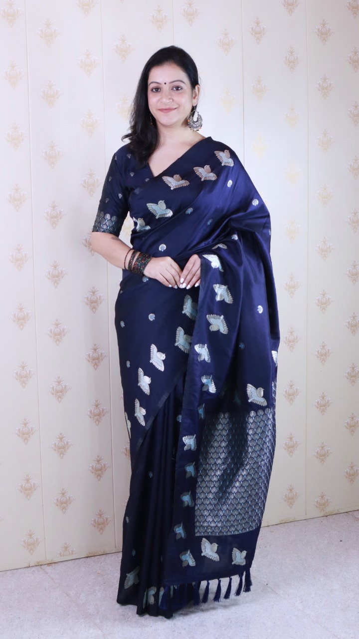 Bird Motif Banarasi Saree