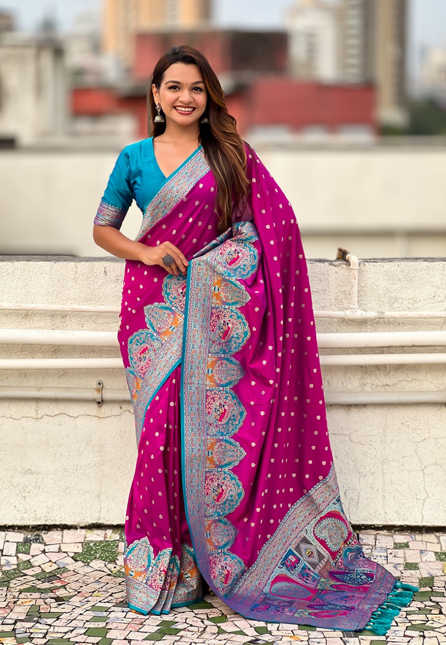 Pashmina Darbari Saree