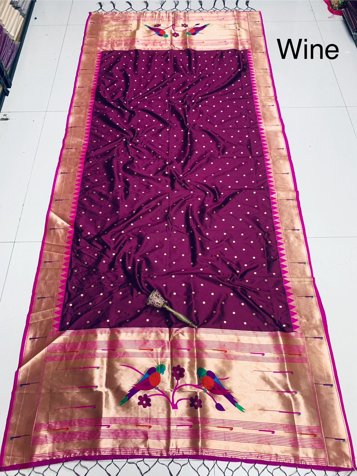 Paithani Dupatta Contrast Border
