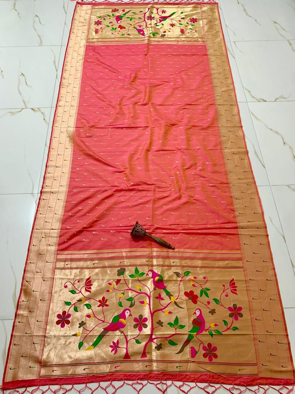 Big Muniya Border Paithani Dupatta
