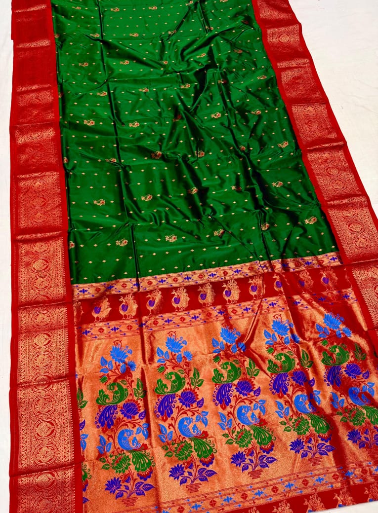 Nath Kadiyal Semi Silk Paithani