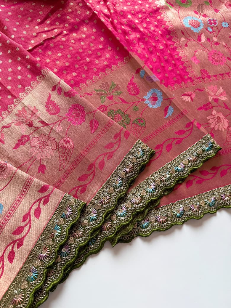 Viscous Khadi crepe Silk Saree