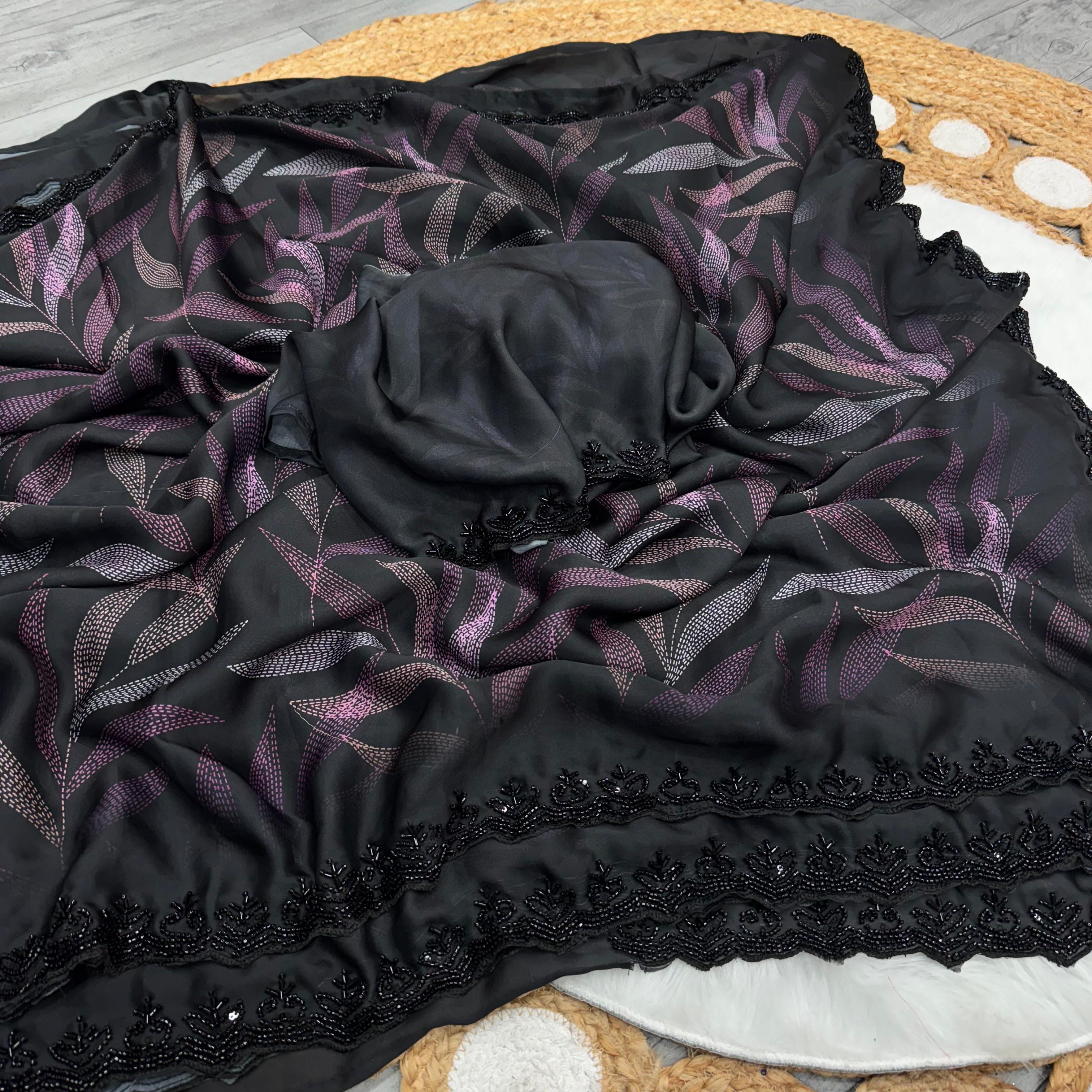 Satin Georgette Saree