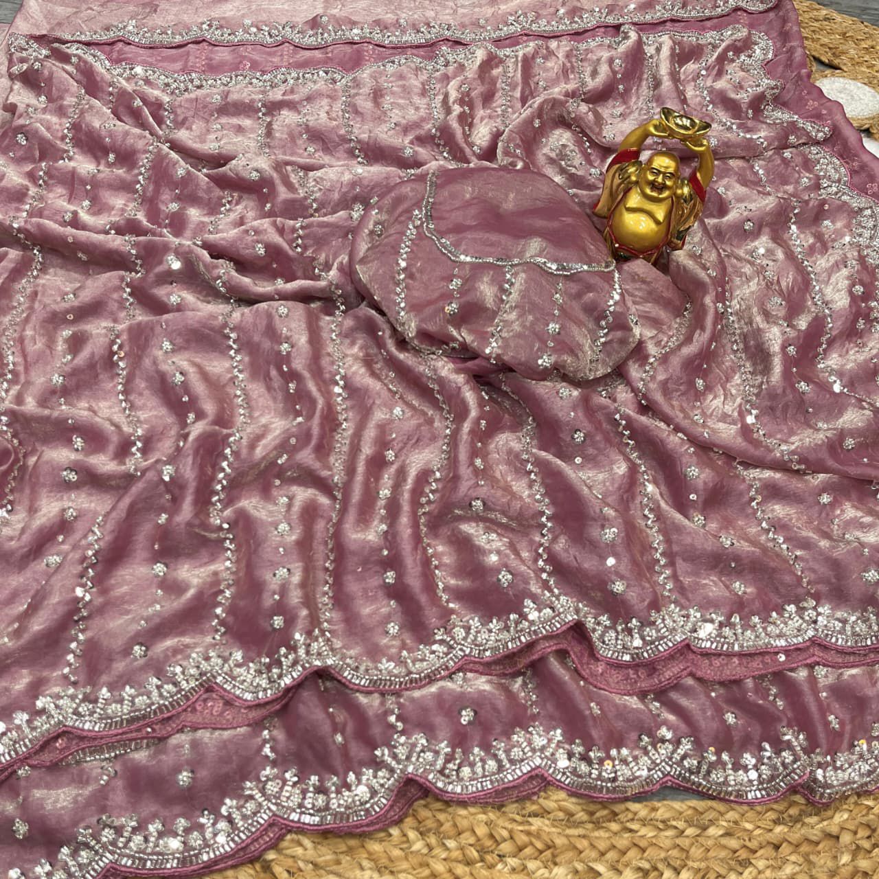 Satinsilk Handwork Saree