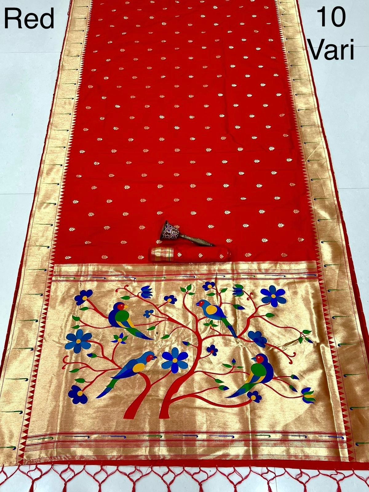 Single Muniya Border Paithani Nauvari (9yards)