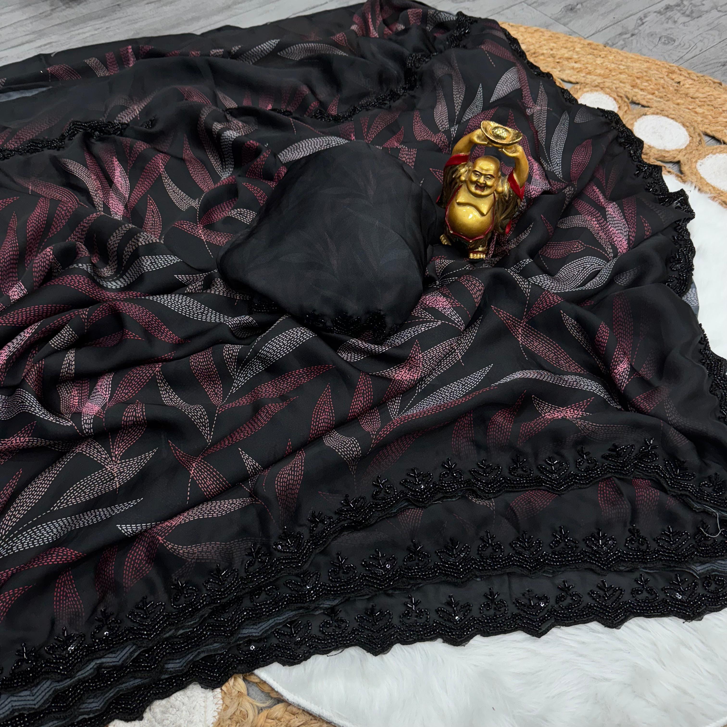 Satin Georgette Saree