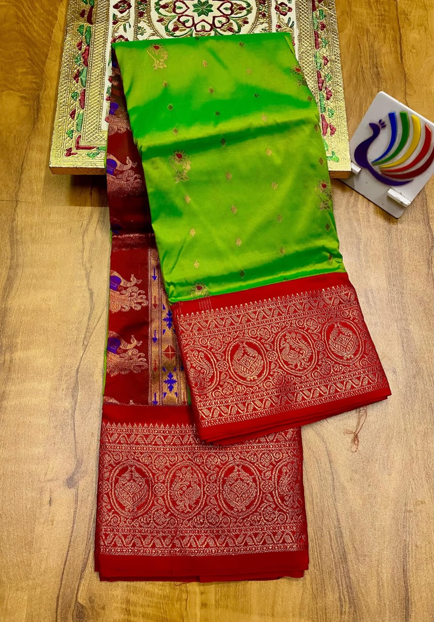 Nath Kadiyal Semi Silk Paithani