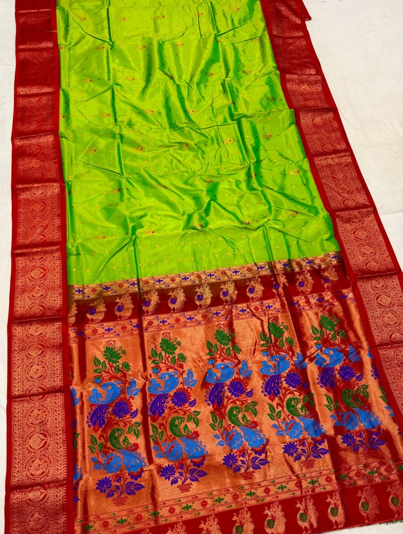 Nath Kadiyal Semi Silk Paithani