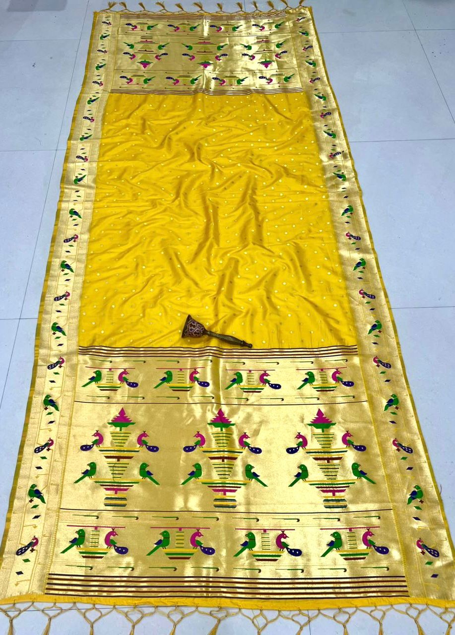Mor Popat Border Paithani Dupatta