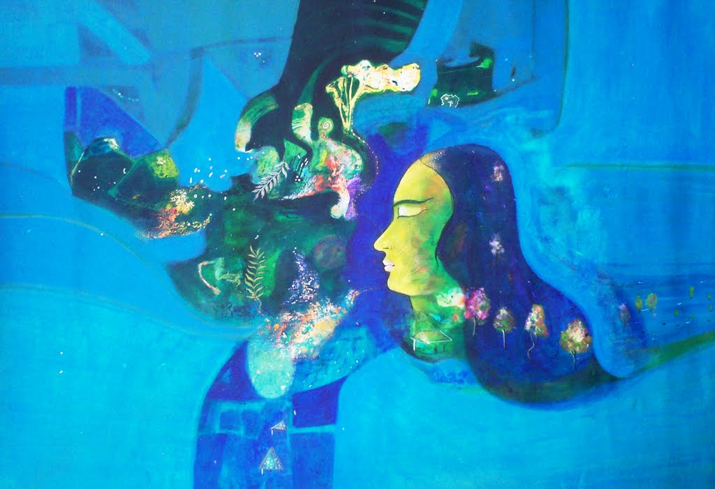 Abstract Blue Dream Painting