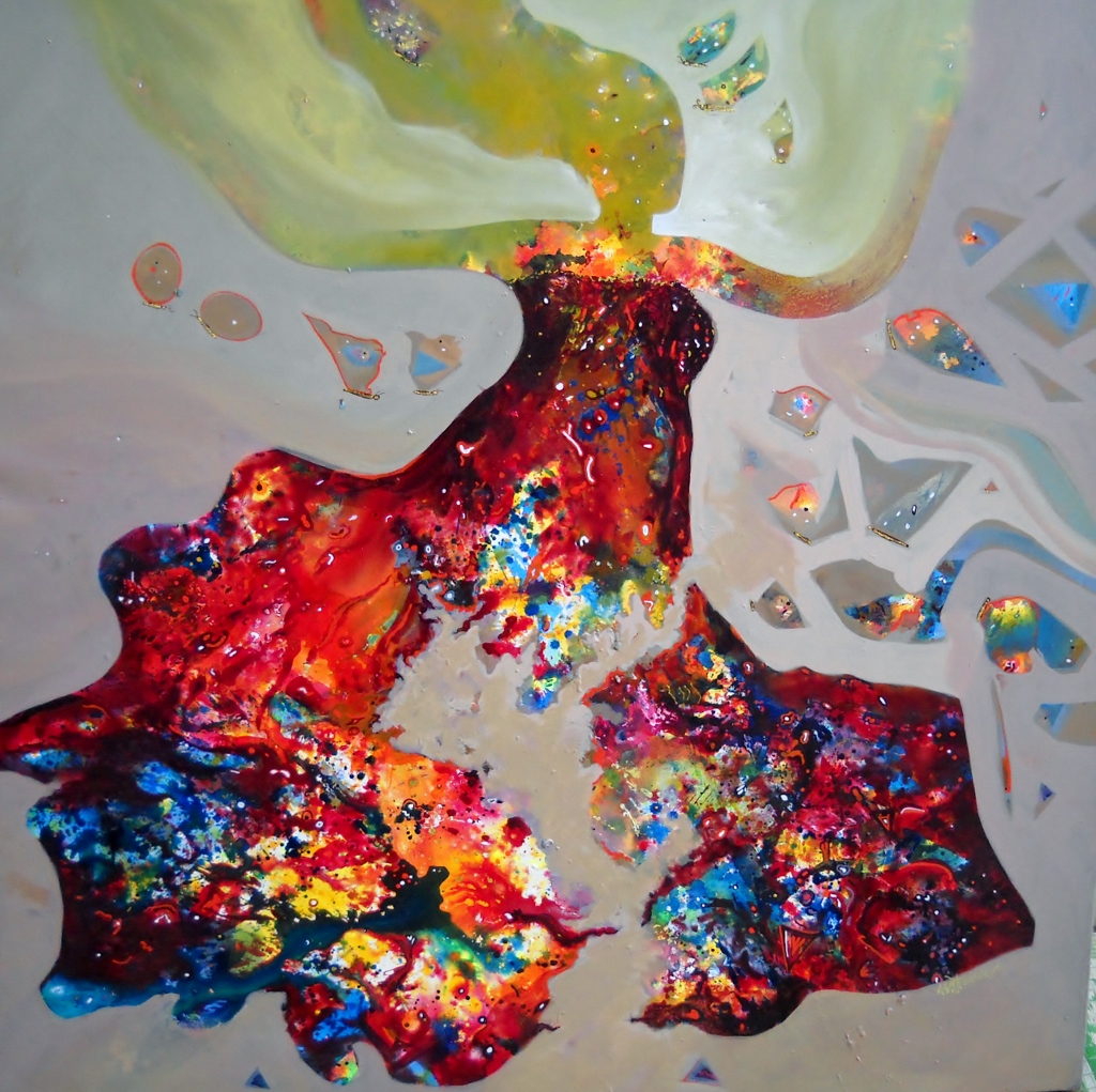 Abstract Lava Flow Painting