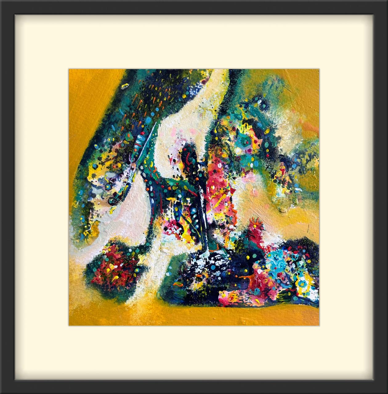 Roots of Radiance I Size: 45x45 cm I Price on Request I Mount Framed