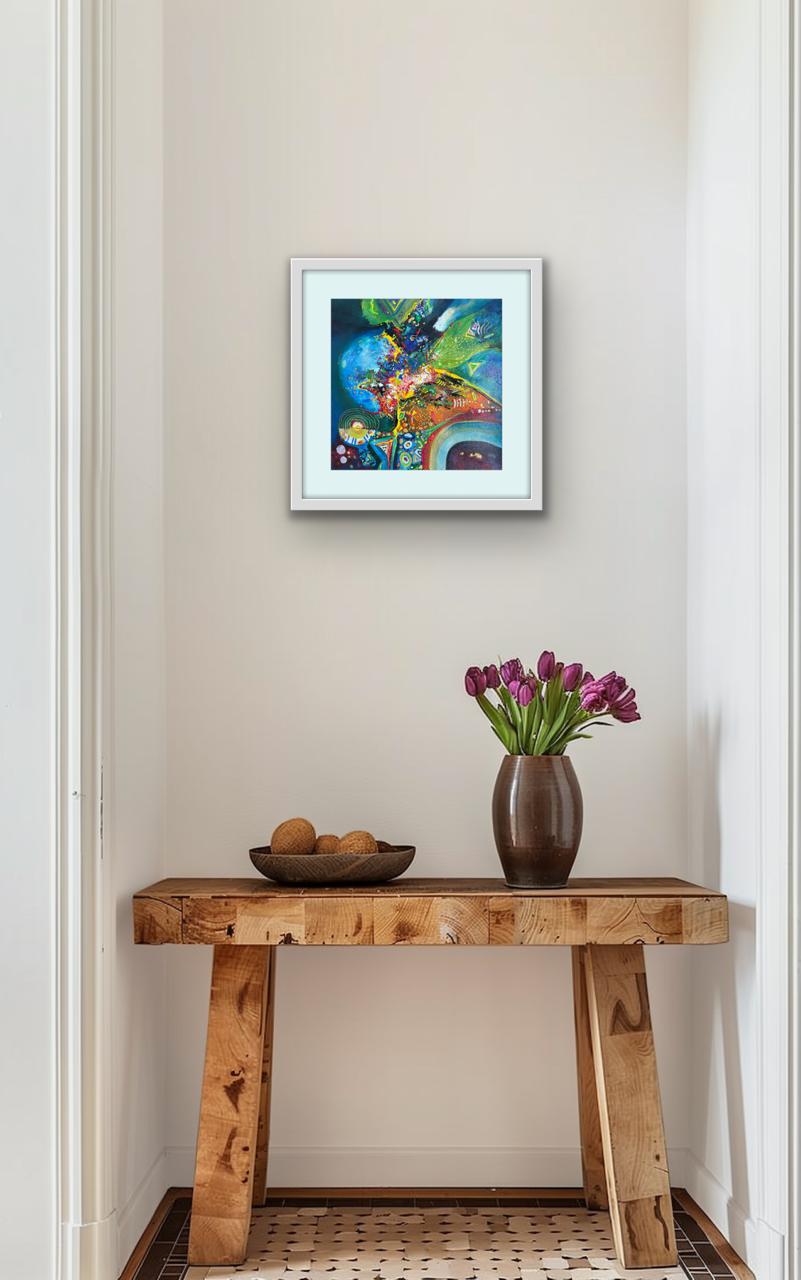 Confluence of Energies I Size: 45x45 cm I Price: on Request I Mount Framed