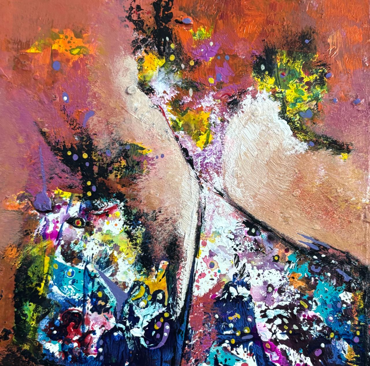 Embrace of Becoming I Size: 45x45 cm I Mount Framed I Price: on Request