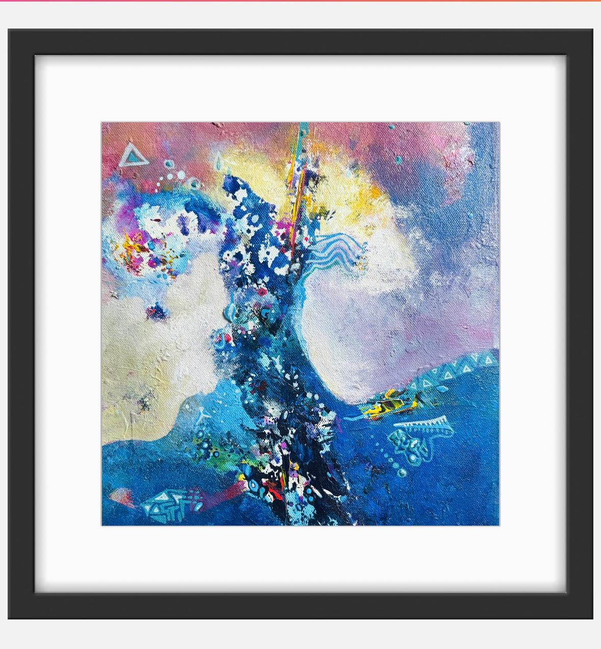 Title: Silent Horizons I Size: 45 cm × 45 cm I Medium: Acrylic on Canvas I Presentation: Framed I Price: On Request I Prints: Limited Edition Available with Authenticity Certificates