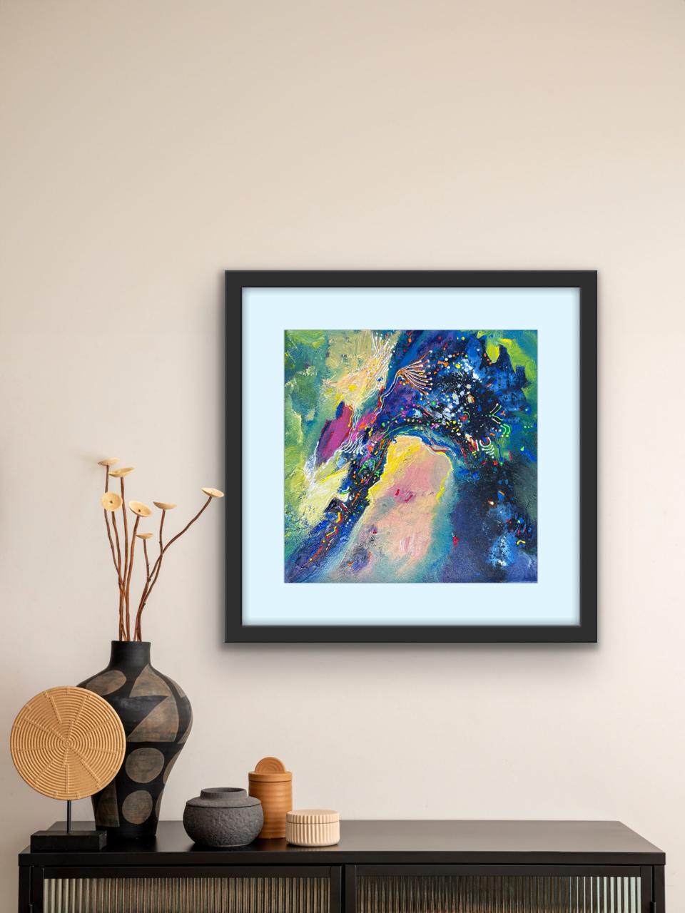 Passage of Light I Size: 45x45 cm I Price: on Request I Mount Framed