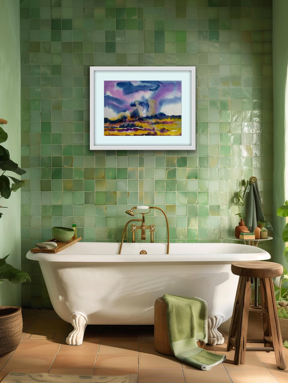 Sky Writing Over the Fields