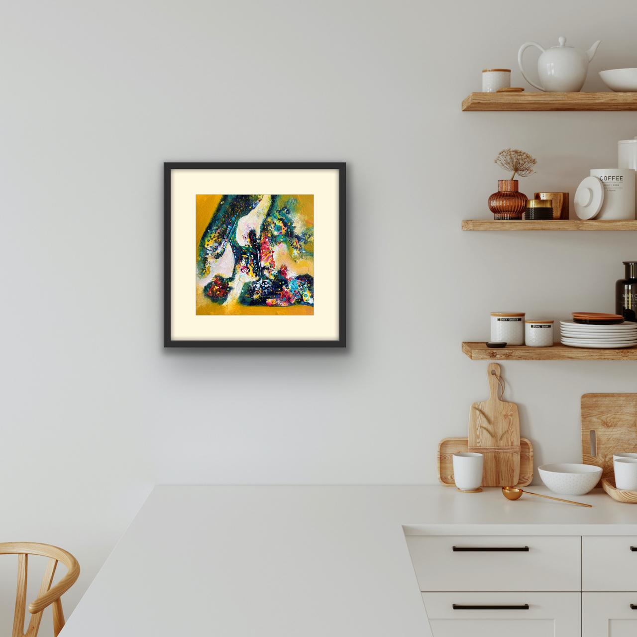 Roots of Radiance I Size: 45x45 cm I Price on Request I Mount Framed