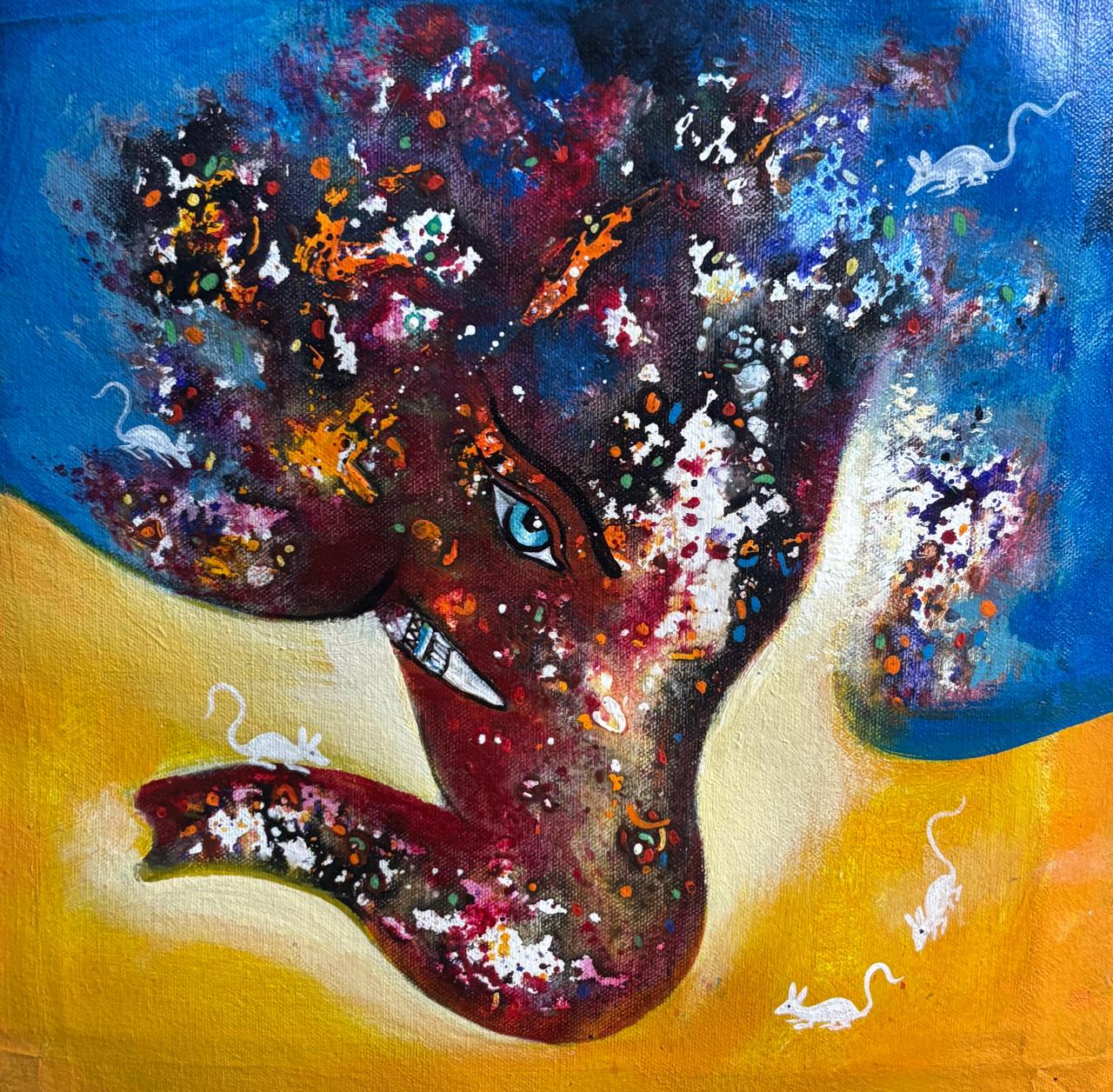 Divine Balance I Size: 45 cm x 45 cm I Price: on Request I Mount Framed