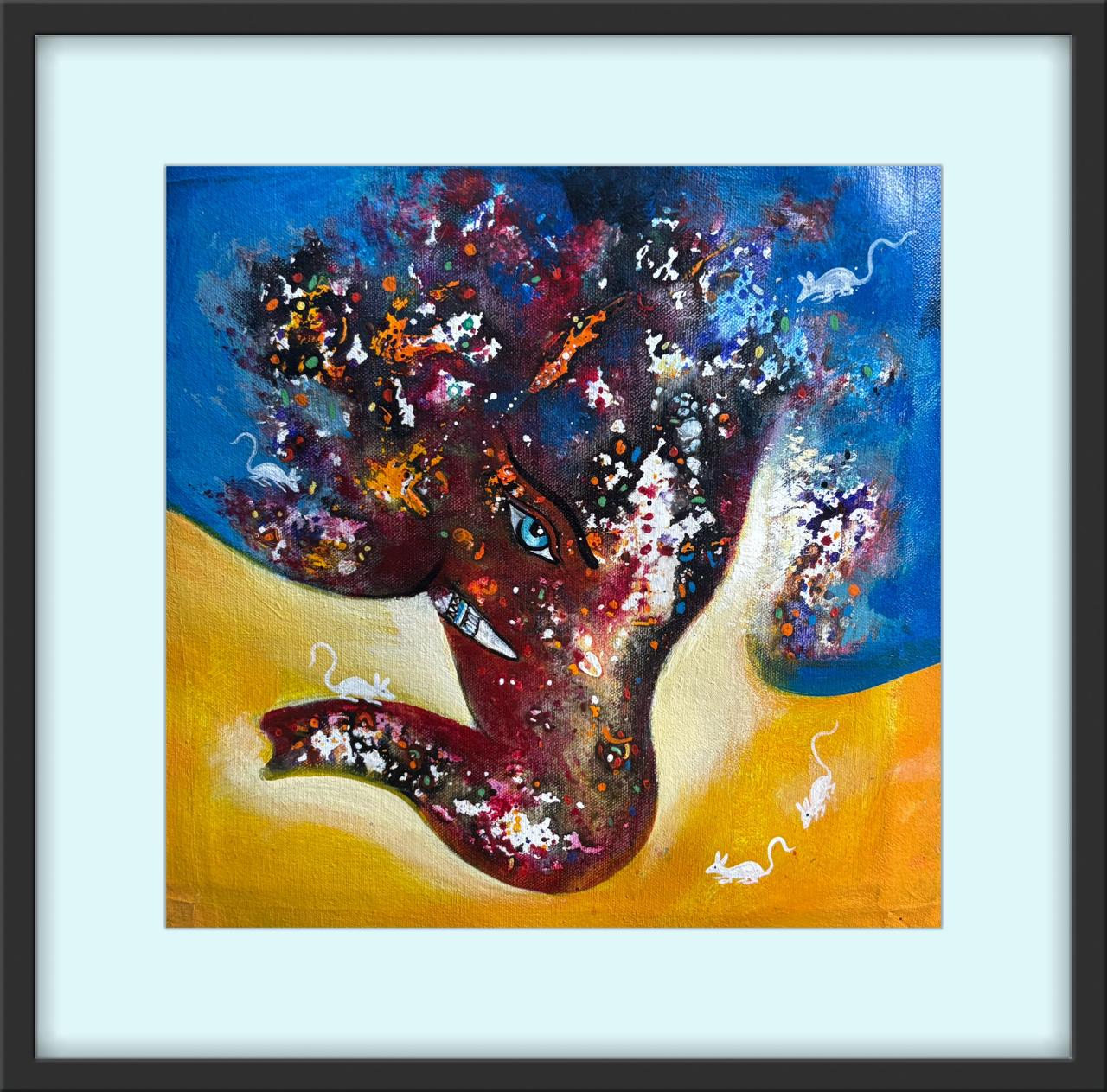 Divine Balance I Size: 45 cm x 45 cm I Price: on Request I Mount Framed