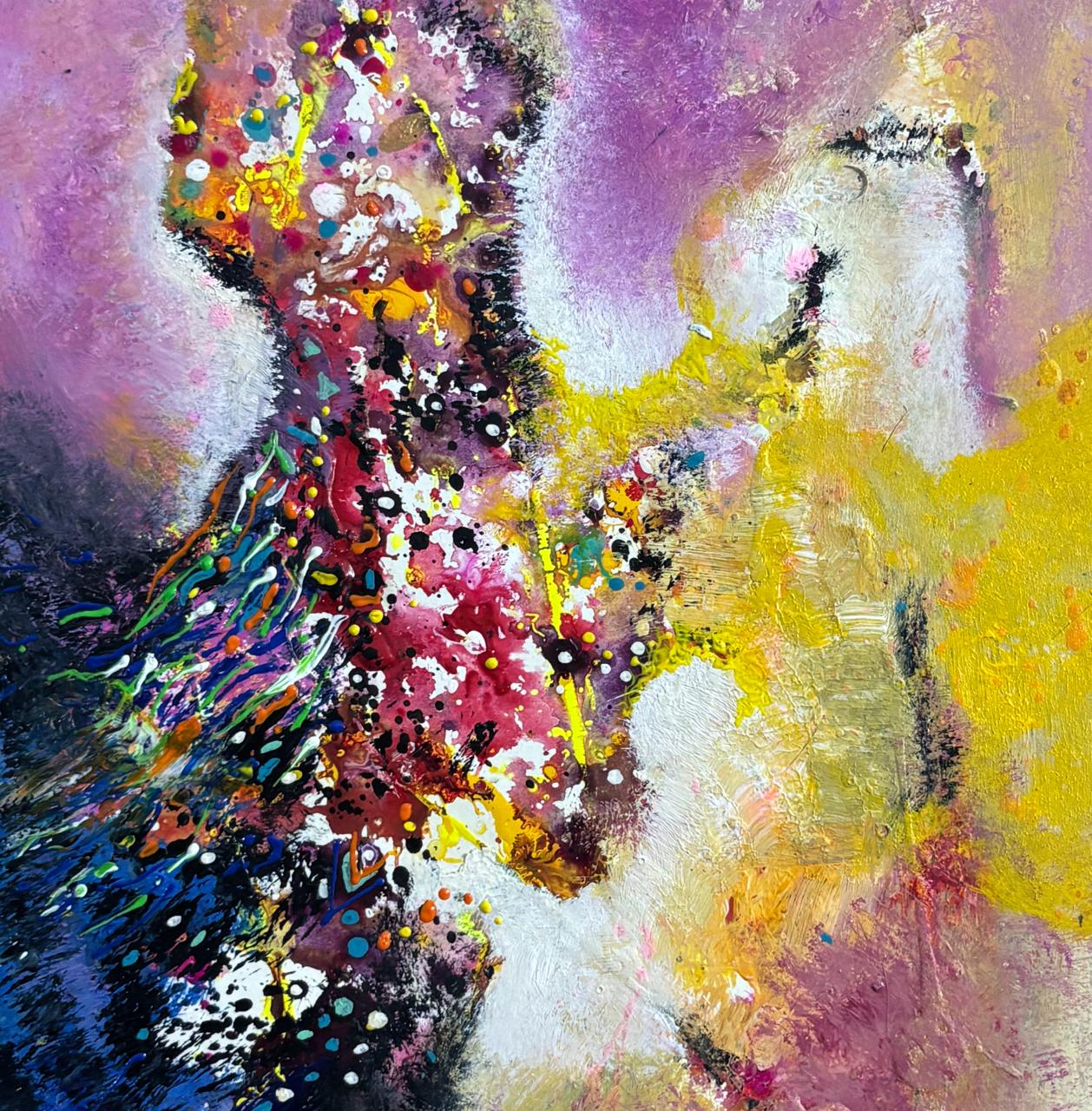 Pink Energy I Size: 45 cm x 45 cm I Price: on Request I Mount Framed