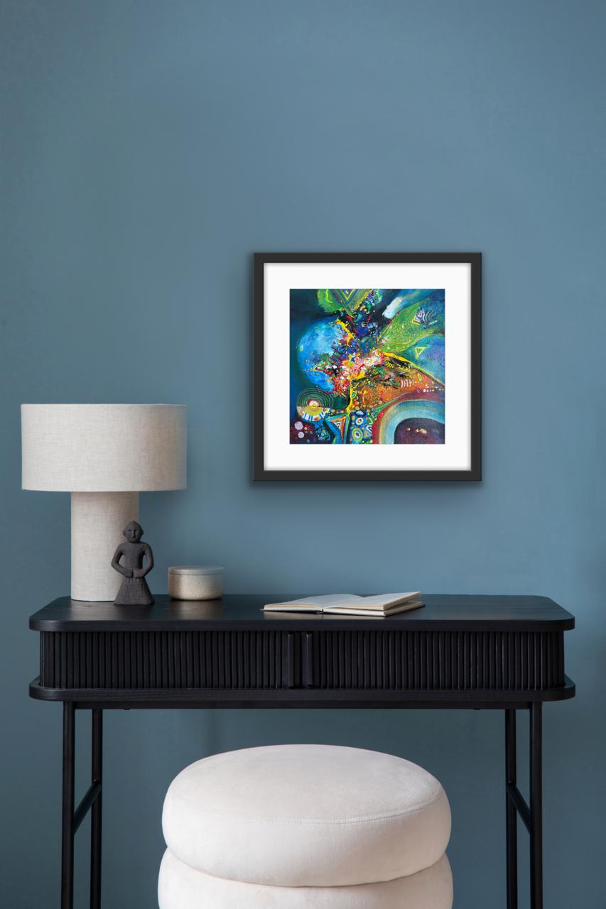 Confluence of Energies I Size: 45x45 cm I Price: on Request I Mount Framed