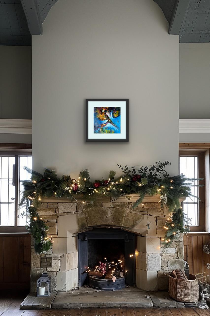 Dynamic Strokes I Size: 35 cm × 35 cm I Medium: Acrylic on Paper I Presentation: Framed I Price: On Request I Prints: Limited Edition Available with Authenticity Certificates