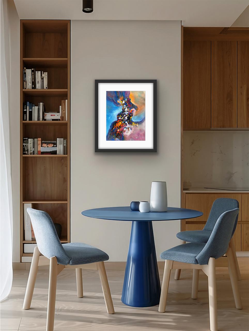 Title: Misty Twilight I Size: 45 cm × 45 cm I Medium: Acrylic on Canvas I Presentation: Framed I Price: On Request I Prints: Limited Edition Available with Authenticity Certificates