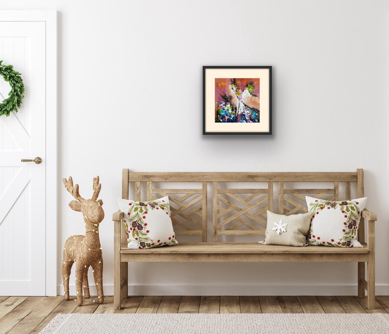 Embrace of Becoming I Size: 45x45 cm I Mount Framed I Price: on Request