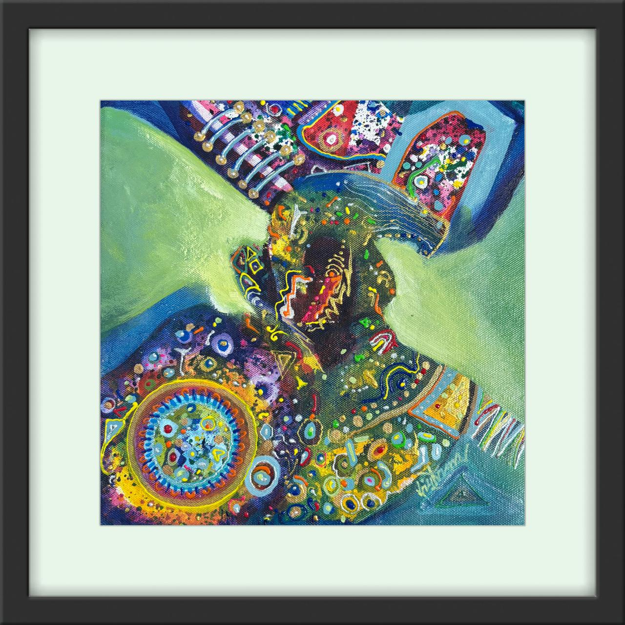 Rhythm of Inner Cosmos I Size: 45x45 cm I Price: on Request I Mount Framed