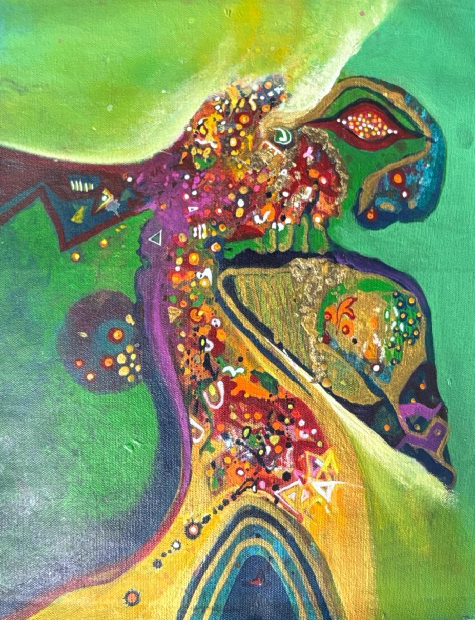 Spirit of the Forest Guardian I 45 cm × 60 cm I Acrylic on Canvas Framed I Price on Request