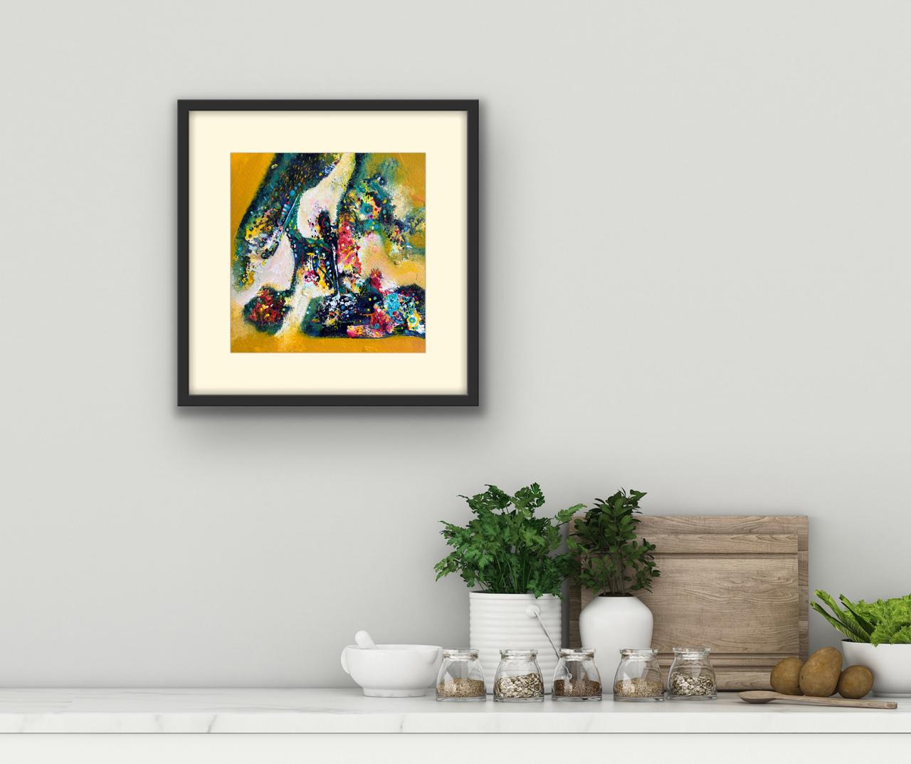 Roots of Radiance I Size: 45x45 cm I Price on Request I Mount Framed