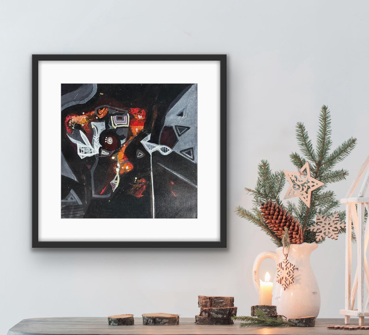  Night Forms I Size: 45 cm × 45 cm I Medium: Acrylic on Canvas I Presentation: Framed I Price: On Request I Prints: Limited Edition Available with Authenticity Certificates